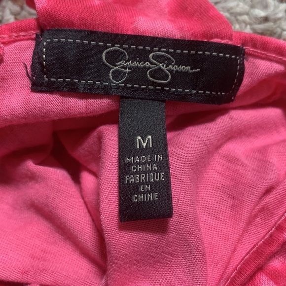 Jessica Simpson Girls Tie Dye Pink T-Shirt size M Medium - Picture 4 of 4